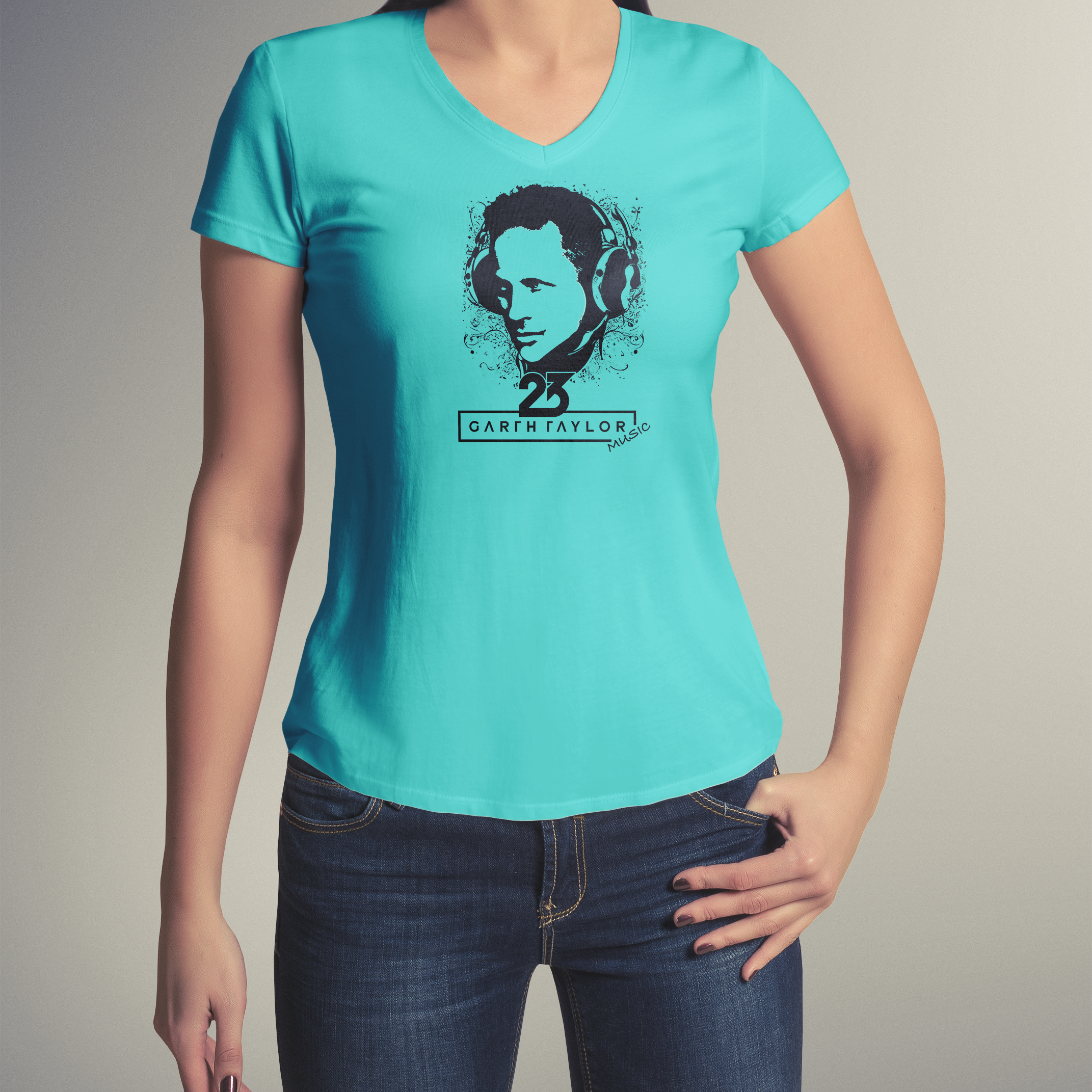 Garth Taylor 23 - Ladies V-Neck shirt - Image 3