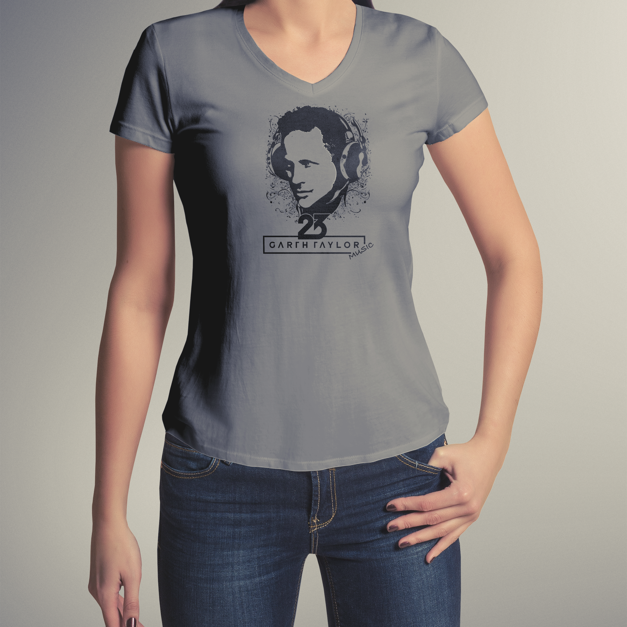 Garth Taylor 23 - Ladies V-Neck shirt - Image 2