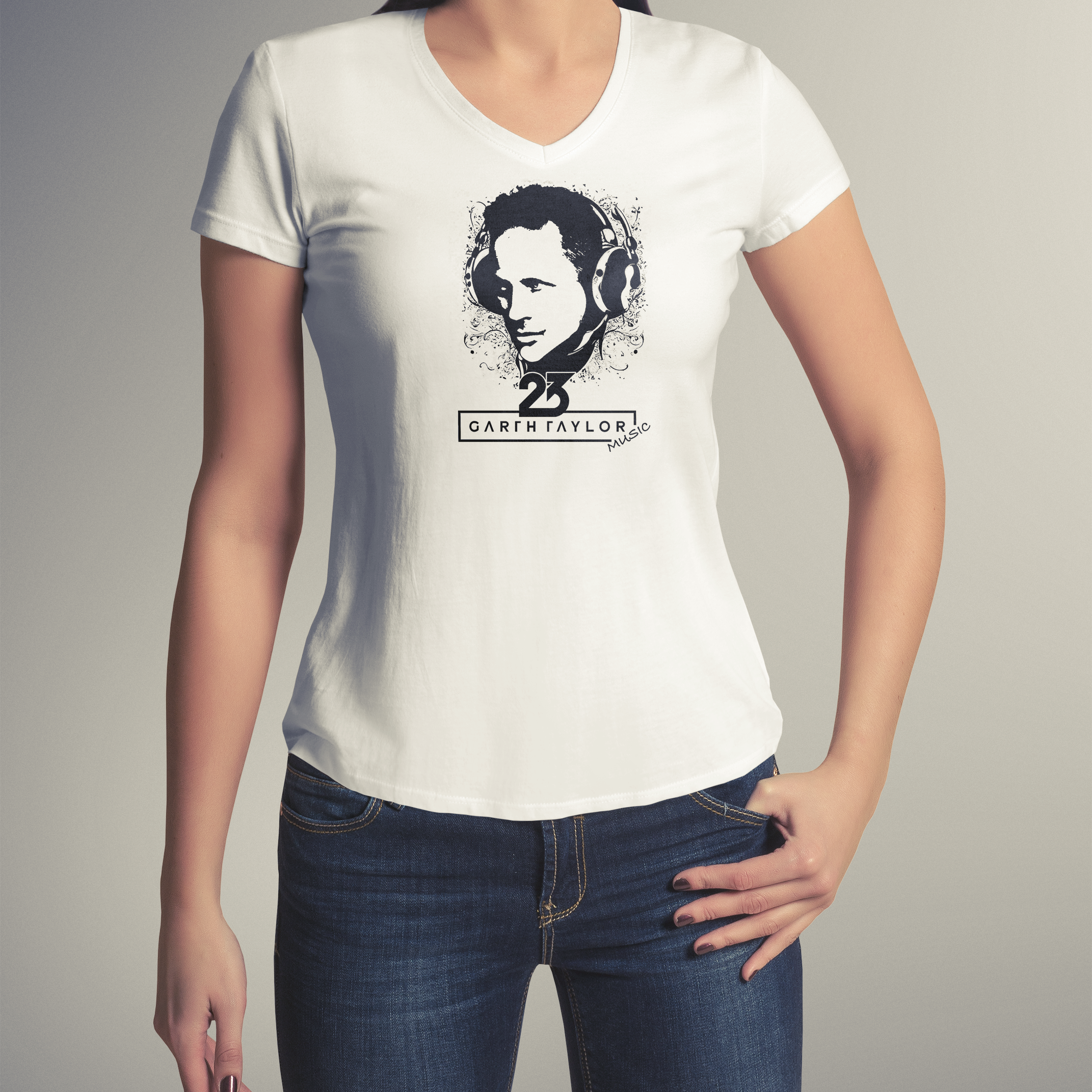 Garth Taylor 23 - Ladies V-Neck shirt - Image 4